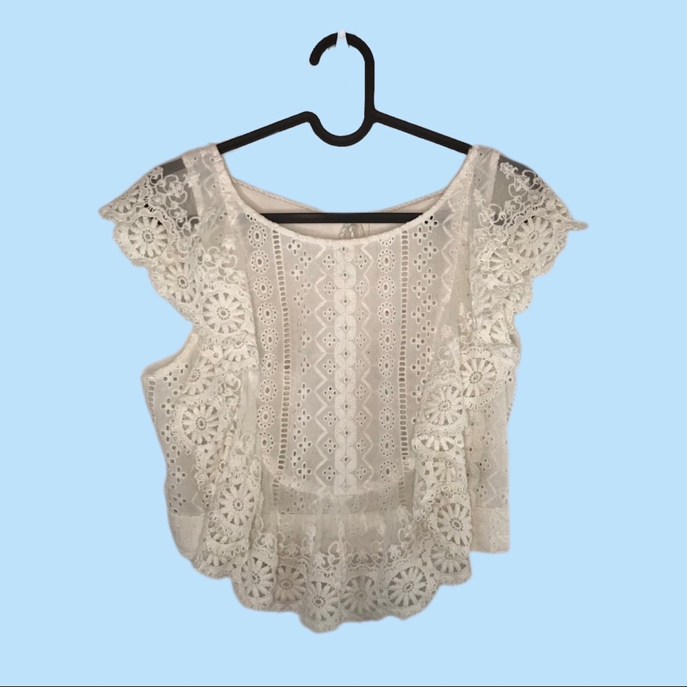 Free People Lace Doily Crop Top Boho hippie cottagecore fairycore ethereal